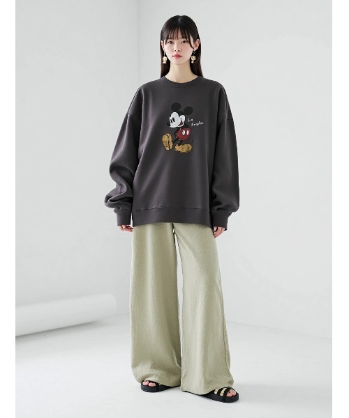 セール】2025AW Disney/ディズニー オーバーサイズ 裏起毛 ミッキー