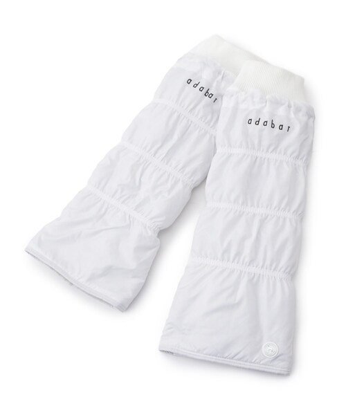 adabat（アダバット）の「ロゴキルティングレッグウォーマー（レッグウォーマー・レディース・ブラック/ホワイト系・00）」の2枚目の写真