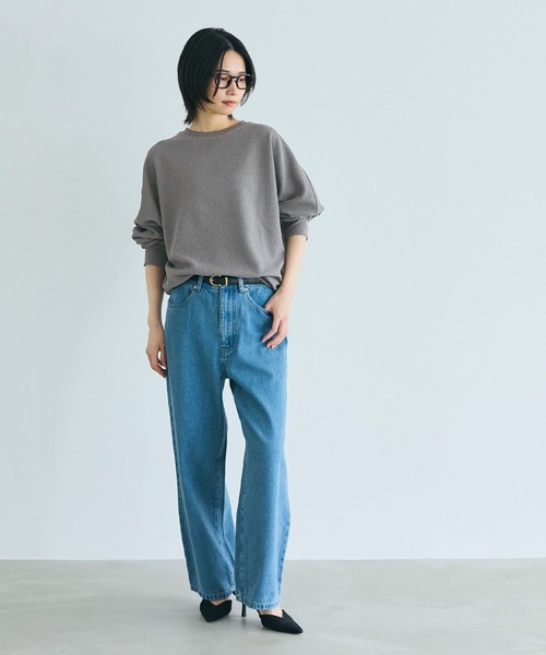 coca(coca)(コカ)の「エンボスドルマントップス(Tシャツ/カットソー・レディース・グレー/ブラック・S/L/M)」の9枚目の写真