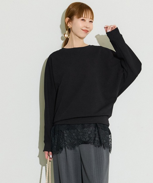 coca(coca)(コカ)の「エンボスドルマントップス(Tシャツ/カットソー・レディース・グレー/ブラック・S/L/M)」の22枚目の写真