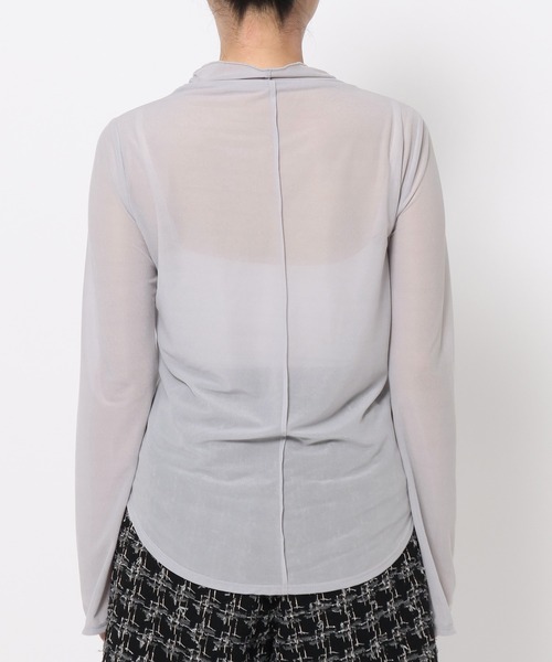 mysty woman（ミスティウーマン）の「プチハイネックシアーカットソー 581995（Tシャツ/カットソー・レディース・グレー/ブラック/ホワイト系その他・FREE）」の19枚目の写真