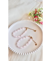 ユニドロブレスレット　B ピンク系　内周17センチ ユニドロブレスレット B ピンク系 内周17センチ ユニドロ