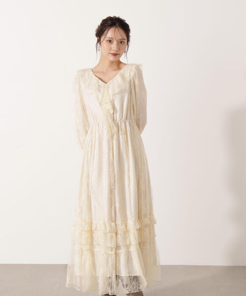 セール】＜E＞レースフリルワンピース / 1215247002（ワンピース