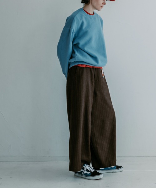 meyページ MEYAME/メヤメ] SWITCHING PATTERN クルーネックスウェット