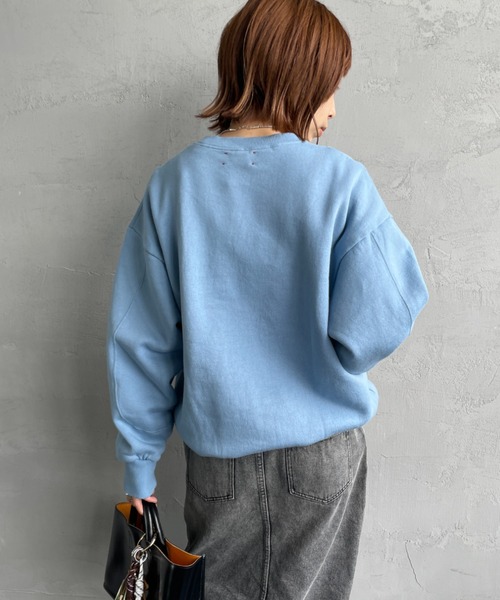 meyページ MEYAME/メヤメ] SWITCHING PATTERN クルーネックスウェット