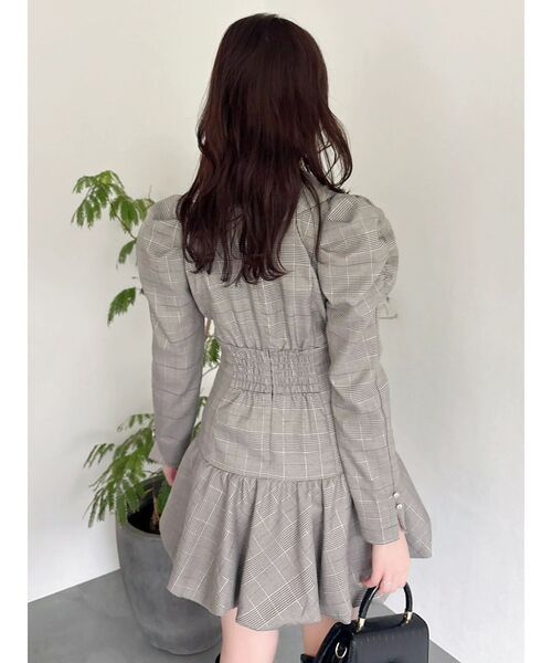 セール】バルーンチェックミニワンピース（ワンピース）｜dazzlin