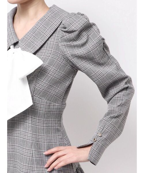 セール】バルーンチェックミニワンピース（ワンピース）｜dazzlin