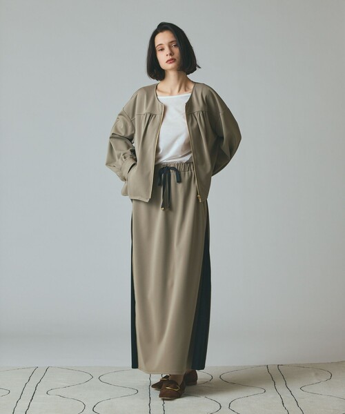 GRACE CLASS（グレースクラス）の「サイドジップスカート（スカート・レディース・カーキ/ブラック・36/34）」の16枚目の写真