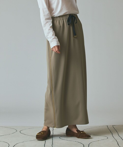 GRACE CLASS（グレースクラス）の「サイドジップスカート（スカート・レディース・カーキ/ブラック・36/34）」の19枚目の写真