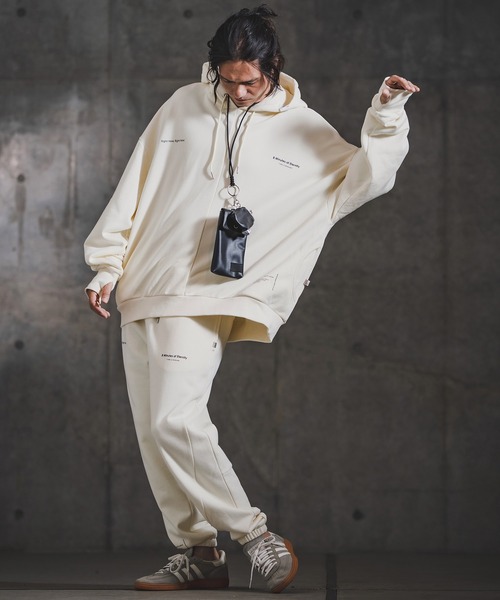 GLIMCLAP(グリムクラップ)の「mp14142-Point Graphic Sweat pants スウェットパンツ(192-059-gla-cf)(スウェットパンツ・メンズ・ブラック/オフホワイト/ミックスグレー/ホワイト系その他/ブラック系その他/グレー系その他・S/M/L)」の15枚目の写真