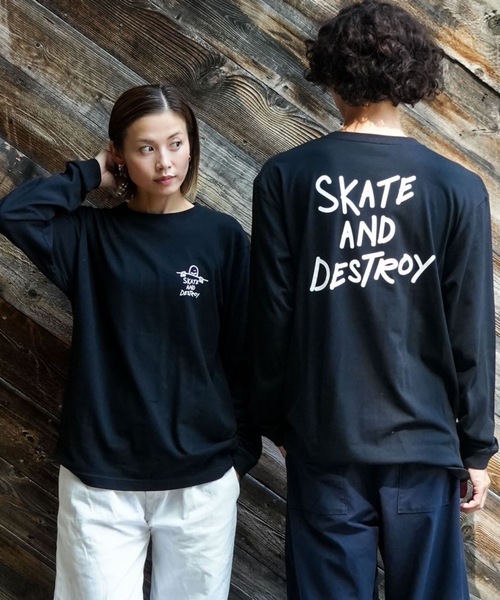 GONZ DESTROY L/S T-SHIRTS/THRASHER スラッシャー長袖 Tシャツ ロンT