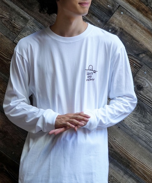 THRASHER(スラッシャー)の「GONZ DESTROY L/S T-SHIRTS/THRASHER スラッシャー長袖 Tシャツ ロンTマーク ゴンザレス コラボ ストリート スケート(Tシャツ/カットソー・メンズ・ブラック/ホワイト・MEDIUM/LARGE/X-LARGE/SMALL)」の17枚目の写真