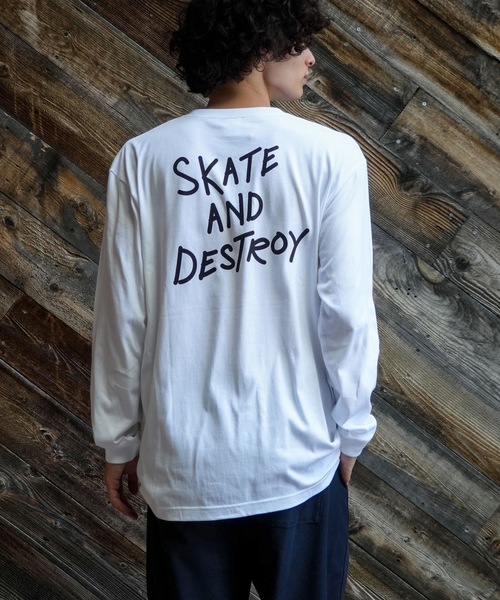 THRASHER(スラッシャー)の「GONZ DESTROY L/S T-SHIRTS/THRASHER スラッシャー長袖 Tシャツ ロンTマーク ゴンザレス コラボ ストリート スケート(Tシャツ/カットソー・メンズ・ブラック/ホワイト・MEDIUM/LARGE/X-LARGE/SMALL)」の18枚目の写真