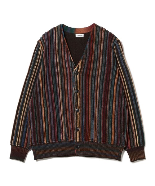 COOHEM / KASURI MULTI STRIPE KNIT CARDIGAN カーディガン