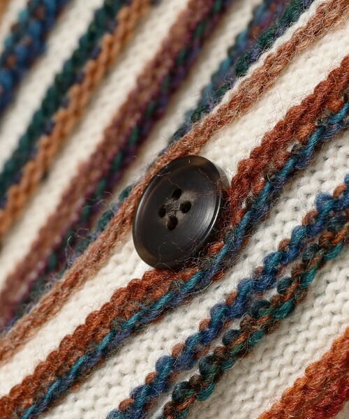 COOHEM / KASURI MULTI STRIPE KNIT CARDIGAN カーディガン