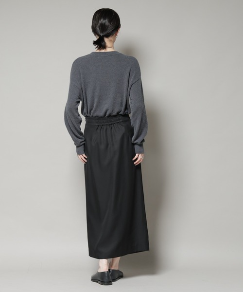 NANO universe（ナノユニバース）の「【撥水加工】ラップ風スカート（スカート・レディース・グレー/ブラック/ブラウン・FREE）」の16枚目の写真