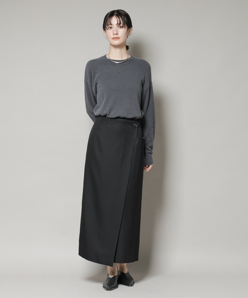 セール】【撥水加工】ラップ風スカート（スカート）｜NANO universe