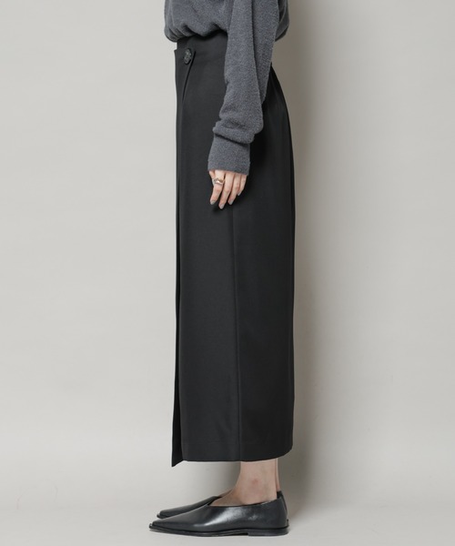 NANO universe（ナノユニバース）の「【撥水加工】ラップ風スカート（スカート・レディース・グレー/ブラック/ブラウン・FREE）」の20枚目の写真