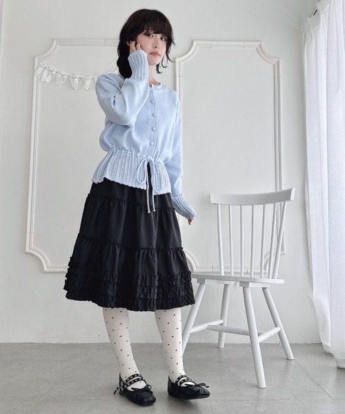 Loueme（ルエム）の「裾フリルティアードミディスカート（スカート・レディース・ネイビー/グレー/アイボリー/ブラック・FREE）」の16枚目の写真