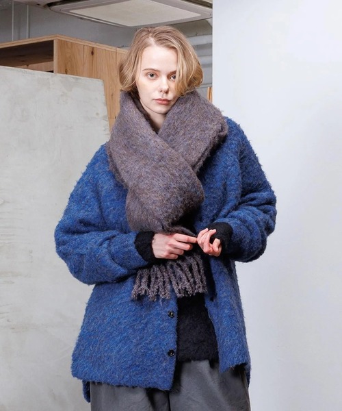 VOAAOV】 FULLERS TEASEL BRUSHED KNIT SCARF（マフラー）｜VOAAOV