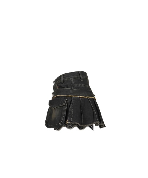 VIVAMUS(ヴィヴァムス)の「DENIM LACE COMBI SHORTPANTS(その他パンツ・レディース・ブラック・OS)」の7枚目の写真