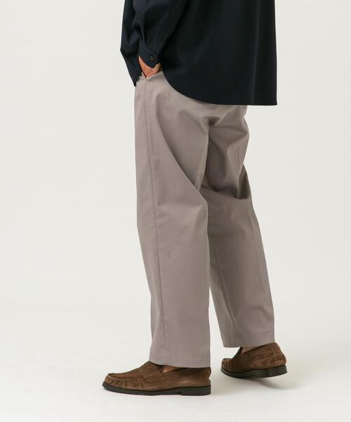 セール】『XLサイズあり』ストレッチチノ1タックワイドスラックス