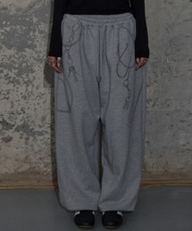 A'GEM/9 × .kom 『FANCY CLUB/ファンシークラブ』 KEYCHAIN EYELET SWEATPANTS/キーチェーン アイレット スウェットパンツ
