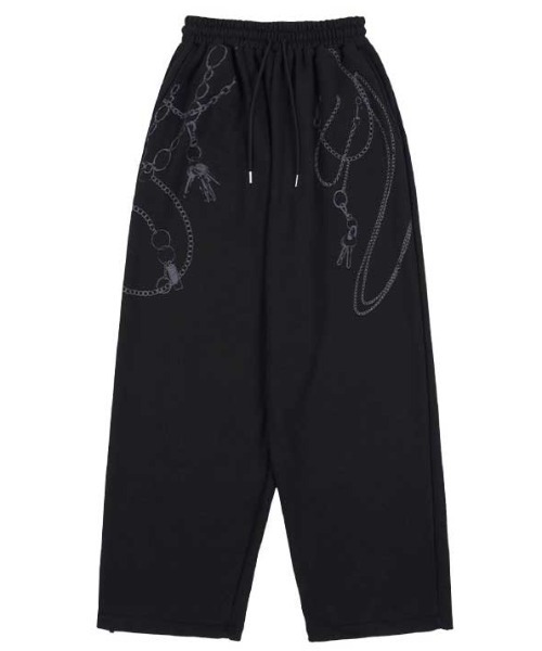 FANCY CLUB(ファンシークラブ)の「A'GEM/9 × .kom 『FANCY CLUB/ファンシークラブ』 KEYCHAIN EYELET SWEATPANTS/キーチェーン アイレット スウェットパンツ(スウェットパンツ・レディース・ブラック/ライトグレー・FREE)」の19枚目の写真