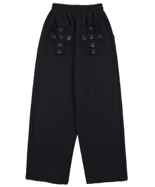 FANCY CLUB(ファンシークラブ)の「A'GEM/9 × .kom 『FANCY CLUB/ファンシークラブ』 KEYCHAIN EYELET SWEATPANTS/キーチェーン アイレット スウェットパンツ(スウェットパンツ・レディース・ブラック/ライトグレー・FREE)」の17枚目の写真