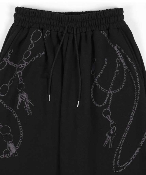 FANCY CLUB(ファンシークラブ)の「A'GEM/9 × .kom 『FANCY CLUB/ファンシークラブ』 KEYCHAIN EYELET SWEATPANTS/キーチェーン アイレット スウェットパンツ(スウェットパンツ・レディース・ブラック/ライトグレー・FREE)」の21枚目の写真