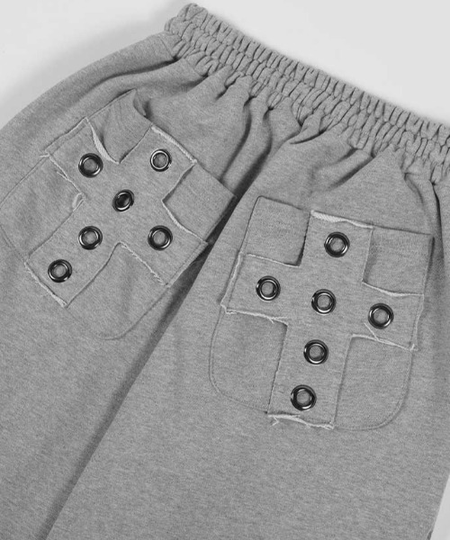 FANCY CLUB(ファンシークラブ)の「A'GEM/9 × .kom 『FANCY CLUB/ファンシークラブ』 KEYCHAIN EYELET SWEATPANTS/キーチェーン アイレット スウェットパンツ(スウェットパンツ・レディース・ブラック/ライトグレー・FREE)」の20枚目の写真