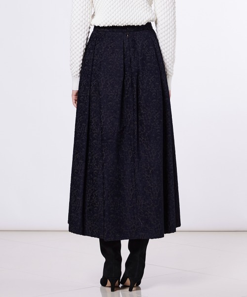Sov.（ソブ）の「クリスタルモールジャガードスカート（スカート・レディース・ネイビー・38/36）」の5枚目の写真