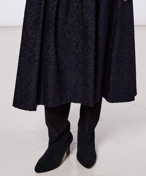 Sov.（ソブ）の「クリスタルモールジャガードスカート（スカート・レディース・ネイビー・38/36）」の10枚目の写真