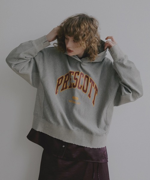 BAYFLOW（ベイフロー）の「【EF(エフ)】裏毛フーディー（WOMEN）（パーカー・レディース・ライトグレー/ナチュラル・FREE）」の2枚目の写真