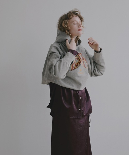 BAYFLOW（ベイフロー）の「【EF(エフ)】裏毛フーディー（WOMEN）（パーカー・レディース・ライトグレー/ナチュラル・FREE）」の18枚目の写真