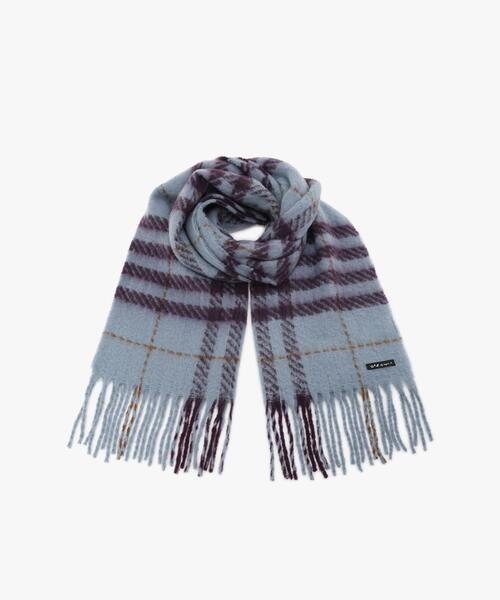 To b. by agnes b.(トゥービーバイアニエスベー)の「WEB限定 チェック マフラー(マフラー・レディース・ストライプ・FREE)」の1枚目の写真