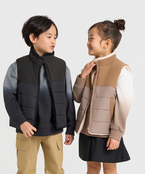 COMME CA ISM（コムサイズム）の「グラデーショントレーナー（スウェット・キッズ・ブラック/ブラウン・140cm/130cm/120cm/110cm/100cm/150cm）」の3枚目の写真