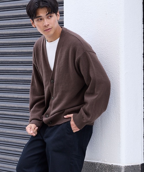 coca（coca）（コカ）の「ウールタッチニットカーディガン（カーディガン/ボレロ・メンズ・ブラウン/ブラック・L/M/XL）」の6枚目の写真