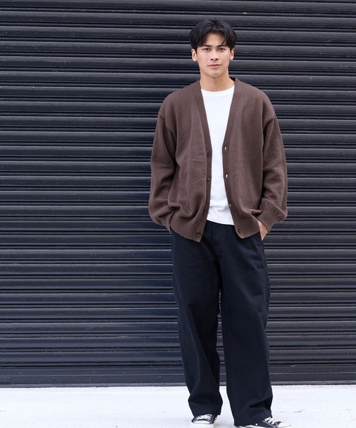 coca（coca）（コカ）の「ウールタッチニットカーディガン（カーディガン/ボレロ・メンズ・ブラウン/ブラック・L/M/XL）」の7枚目の写真