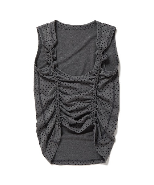 PERVERZE(パーバーズ)の「Braid Tank-top(タンクトップ・レディース・ブラック/グレー/レッド・FREE)」の1枚目の写真