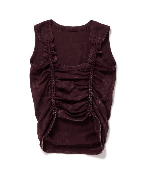 PERVERZE(パーバーズ)の「Braid Tank-top(タンクトップ・レディース・ブラック/グレー/レッド・FREE)」の3枚目の写真
