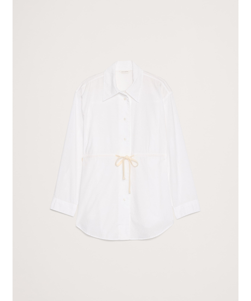 Banana Republic(バナナリパブリック)の「コットン ポプリン ドローストリング ウエスト チュニック(シャツ/ブラウス・レディース・ホワイト/ネイビー・M/S/XS/L)」の8枚目の写真