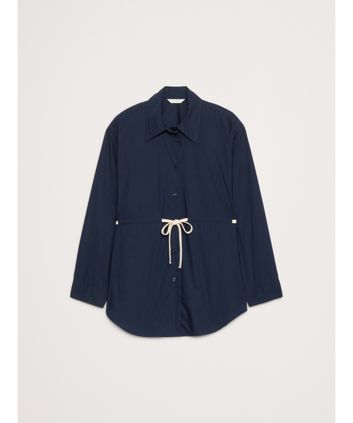 Banana Republic(バナナリパブリック)の「コットン ポプリン ドローストリング ウエスト チュニック(シャツ/ブラウス・レディース・ホワイト/ネイビー・M/S/XS/L)」の9枚目の写真