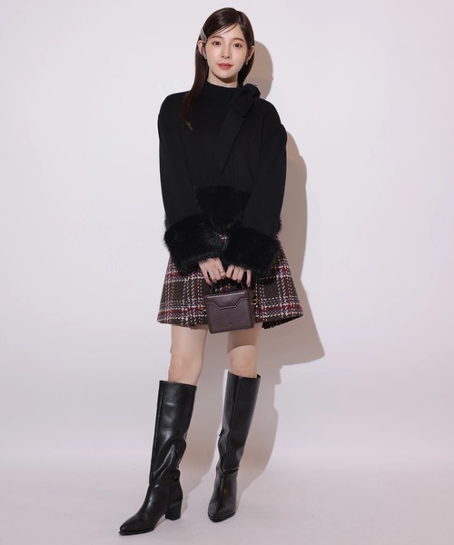 Rirandture（リランドチュール）の「リボンネックファーリバーコート（ダウンジャケット/コート・レディース・ベージュ系その他/ブラック・1/2）」の21枚目の写真