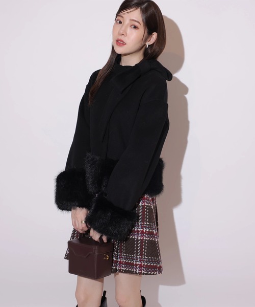 Rirandture（リランドチュール）の「リボンネックファーリバーコート（ダウンジャケット/コート・レディース・ベージュ系その他/ブラック・1/2）」の20枚目の写真