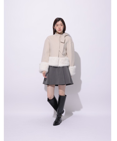 Rirandture（リランドチュール）の「リボンネックファーリバーコート