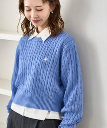 BEVERLY HILLS POLO CLUB | 【BEVERLYHILLS POLO CLUB・WEB限定】ケーブル編みクロップドニットプルオーバー(ニット/セーター)
