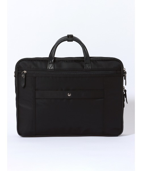 SUIT SQUARE（スーツスクエア）の「2WAYブリーフケース ナイロン×レザー（ビジネスバッグ・メンズ・ブラック/ネイビー・F）」の3枚目の写真