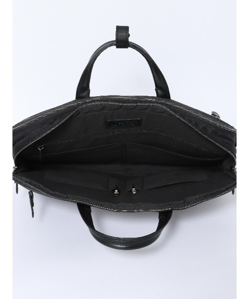 SUIT SQUARE（スーツスクエア）の「2WAYブリーフケース ナイロン×レザー（ビジネスバッグ・メンズ・ブラック/ネイビー・F）」の7枚目の写真