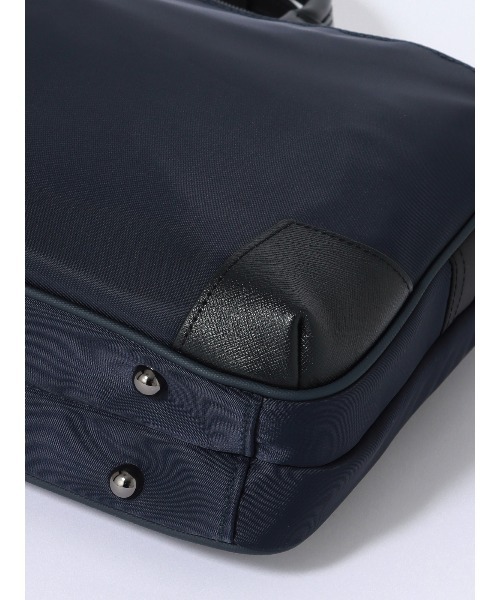SUIT SQUARE（スーツスクエア）の「2WAYブリーフケース ナイロン×レザー（ビジネスバッグ・メンズ・ブラック/ネイビー・F）」の12枚目の写真